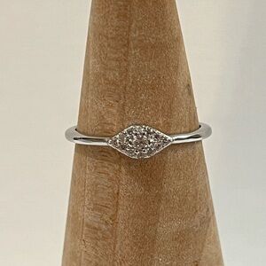 SOLID 925 STERLING SILVER EVIL EYE RING